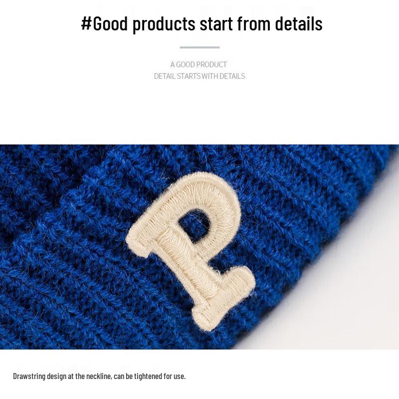 ZHENYUEQI P-Letter Cashmere-Blend Knit Beanie