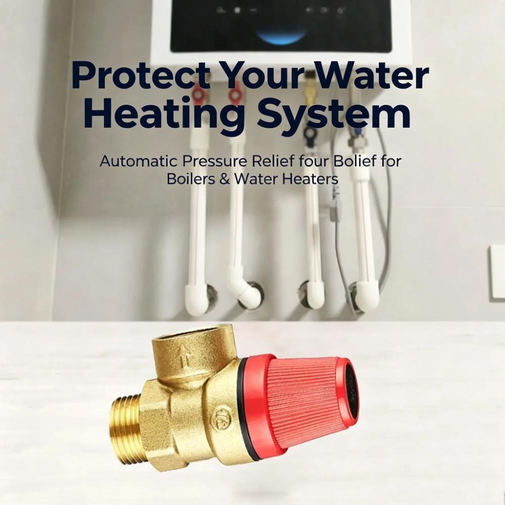 Brass Safety Valve Drain Relief Switch 1/2 Inch DN15 for Solar Water Heater Inner Outer Wire Brass 1/2" 3/4" Safety Valve