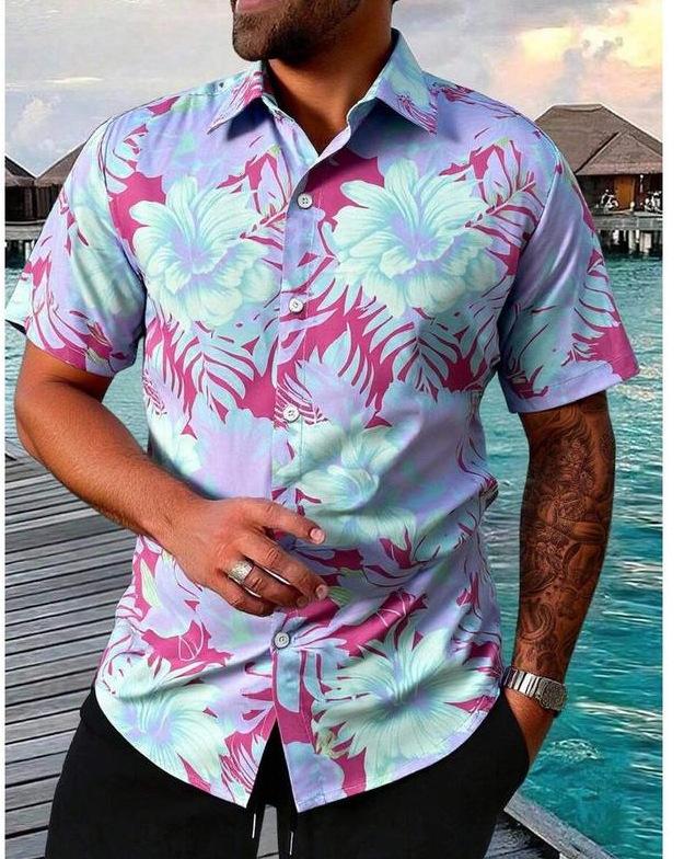 Spring and summer new fashion men's clothing men's short-sleeved shirt top cardigan source factory quick-drying short sleeves
