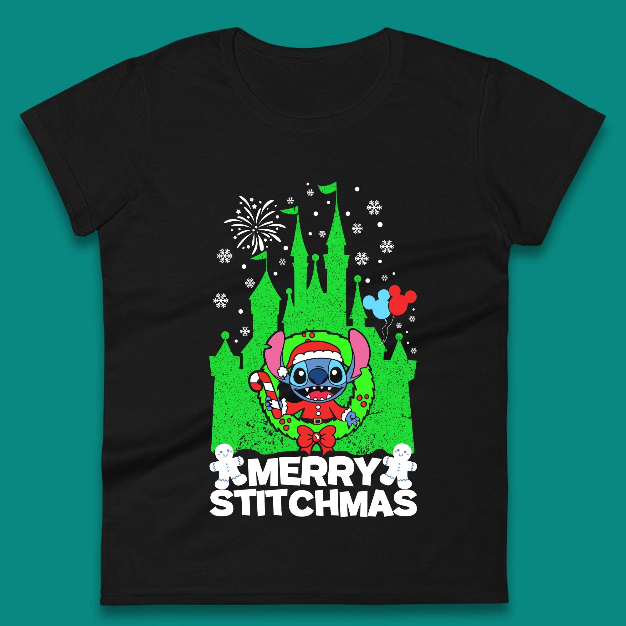Merry Stitchmas Christmas Womens T-Shirt Mens Tops Tees Unisex S