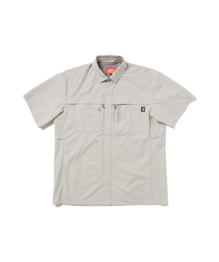 Wilkin Short Sleeve Shirt Tops Shirt Short Sleeve LIGHT GREY M [Snow Peak] EP-SH-26SU002 Men's Women's