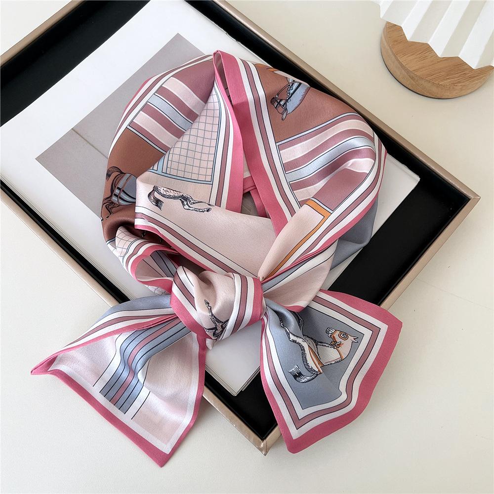 Pingjiao New Style Spring And Autumn Professional Decoration Versatile Small Silk Scarf Women'S Scarf Narrow Long Hair Strap Tie Bag Belt