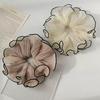 2Pcs Hair Ties for Women, Soft Fabric Oversized Hair Ropes, Ruffled Design Back Head Bun Hair Bands, Hair Accessories for Daily Life School Office