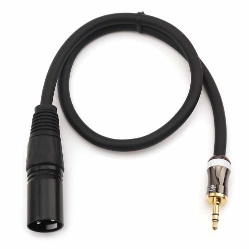 MOBOREST 3.5mm TRS to XLR Stereo Professional Male to Male Audio Cable, 3m for Recording Studio, Live Performance, School, Church, Public Speaking, Pa