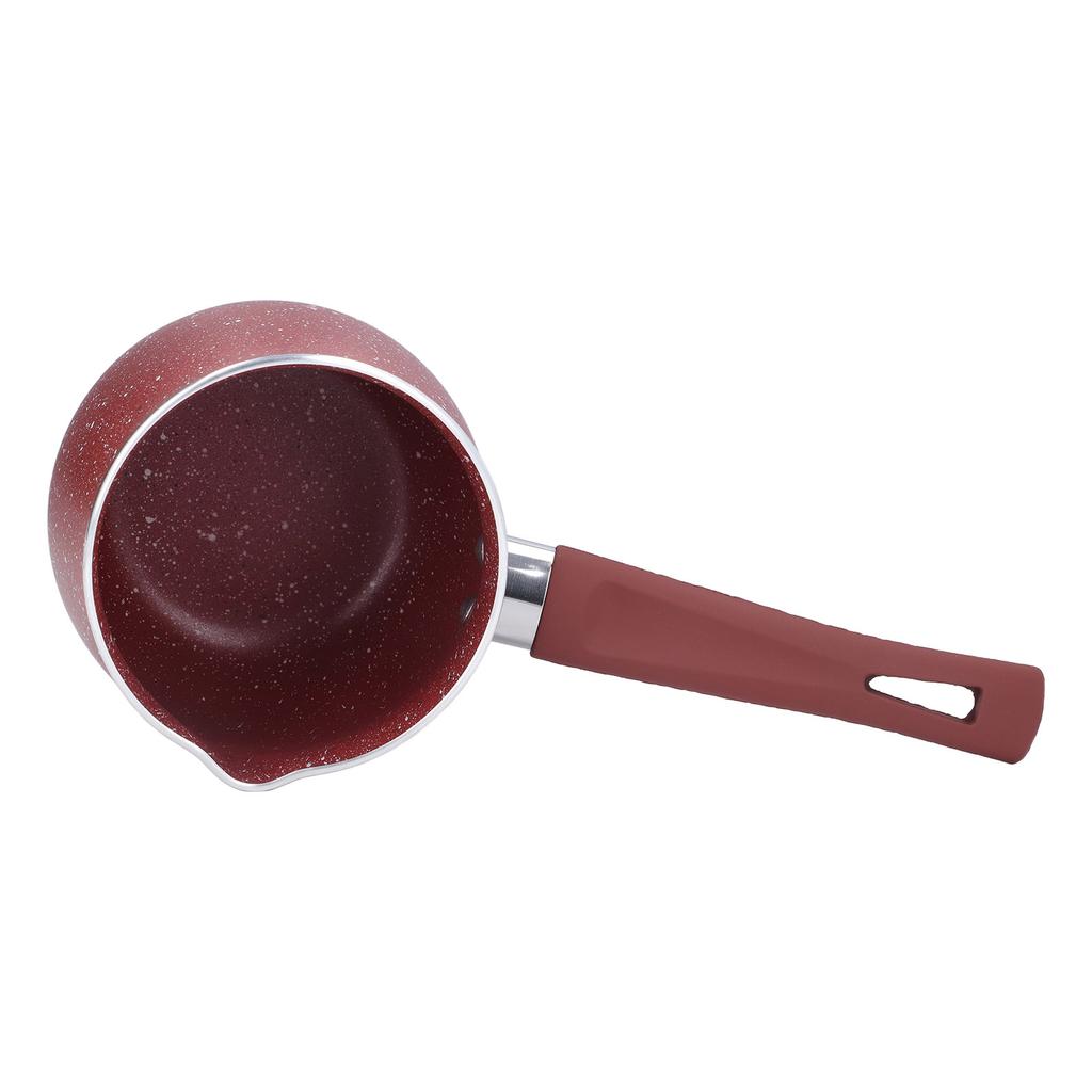 Single Handle Coffee Warmer Boiling Pot Mini Milk Pan Aluminum Alloy Non Stick Anti Scalding for