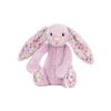 Peluche JC Bonnie Lapin avec Oreilles Florales Poupée en Peluche Kawaii Coussin de Canapé Doux Cadeau d'Anniversaire pour Enfants Décoration de Chambre