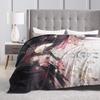 Anime Puella Magi Madoka Magica Flannel Blanket Comic Novelty Throw Blanket for Home 150*125cm Bedspread