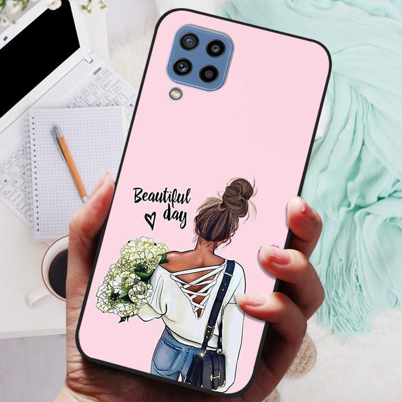 For Samsung M32 Case SM-M325F TPU Luxury Soft Fashion Silicone Phone Case For Samsung Galaxy M32 Coque Back Cover Fundas Shell