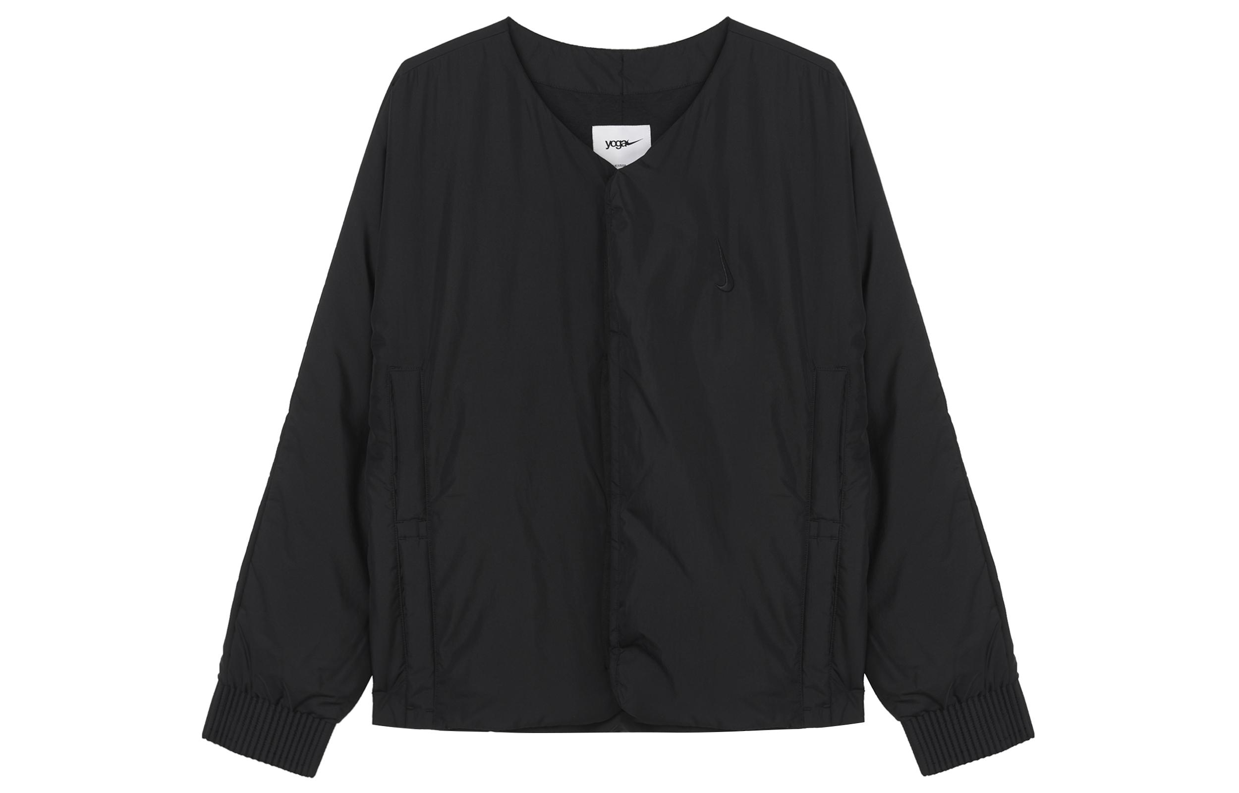 Nike Puffer Jackets Men s Black Collarless Moderate Puffer Jacket FB8609-010 XL