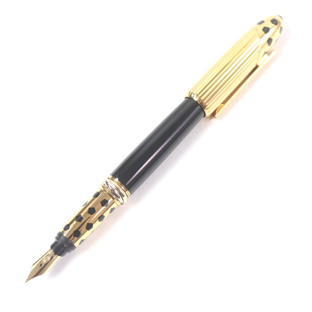 Excellent Cartier fountain pen PANTHERE de Cartier Trinity Black gold 18K mens Used