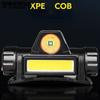 LED Strong Light Headlamp Cob Headwear Outdoor Night Fishing Light Magnet Work Light Mining Light Waterproof Torch
