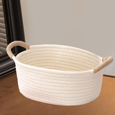 Cosmetic Organization Basket for Office with Woven Design
