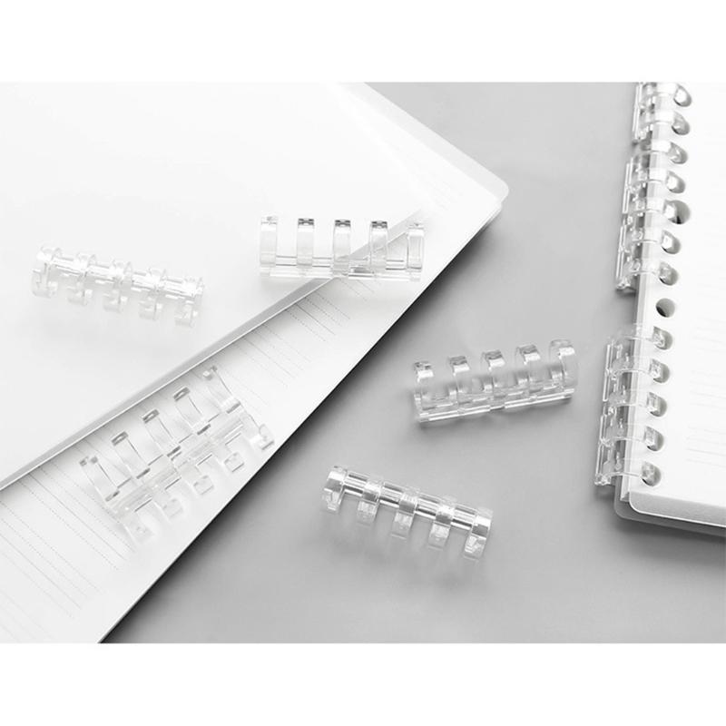 5-Ring Binding Clip 0.63" Diameter 5-ring Binding Coils Binding Comb Clip Closure Open for All Loose-leaf Notebooks