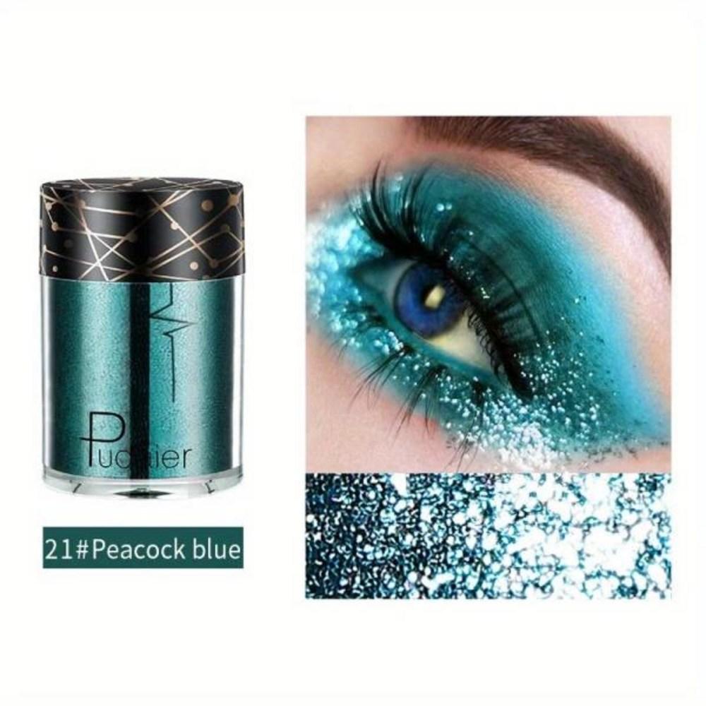 Glitzernder Lidschattenpuder mit Pailletten 24 Farben Einfach zu verwenden und langanhaltend, 1 Stück