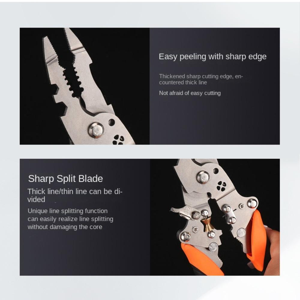 High-carbon Steel Wire Stripping Pliers 12 in 1 Pincers New Wire Stripping Tool  Electrician