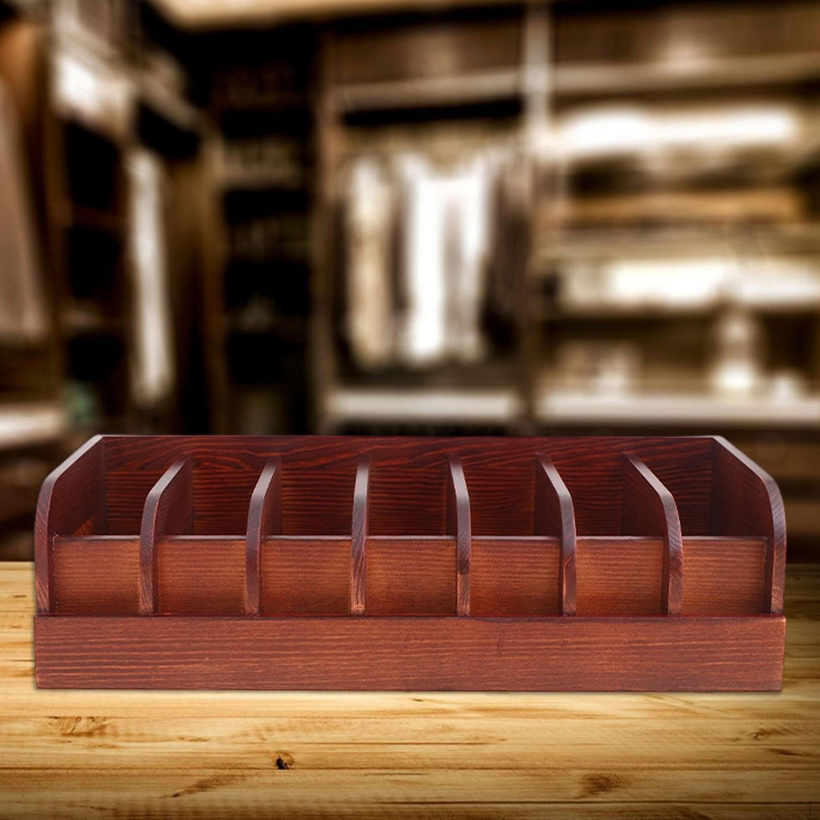 

Belt Organizer ,Closet Storage Display Miscellaneous Organizer, 7 Grids Belts Box, Men