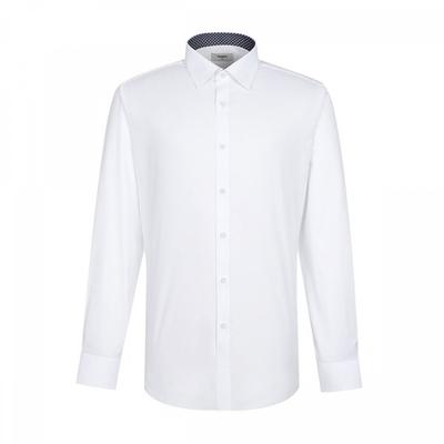 Slim Fit Wrinkle Free Stretchable White Shirt Rofsl1005 Wh