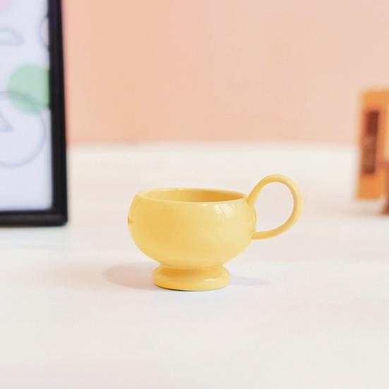 3Pcs/Set Miniature Coffee Cups, Glossy Alloy Cup Miniatures, 1:12 Scale Tiny Tea Cups for Doll Mansion Accessories DIY Crafts