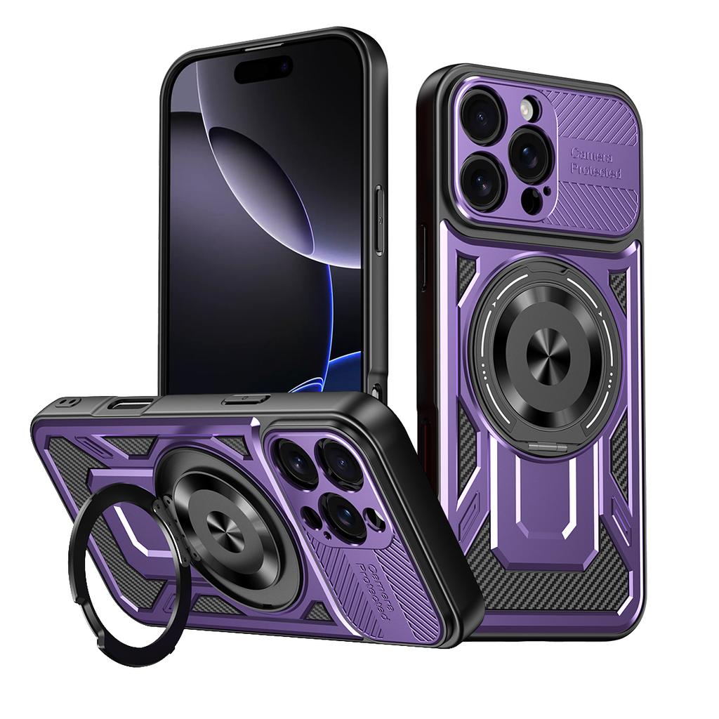 360° Metal Ring Stand Magnetic Case for for IPhone 15 14 11 13 12 Pro Max Plus For Magsafe Wireless Charge Armor Anti-fall Cover