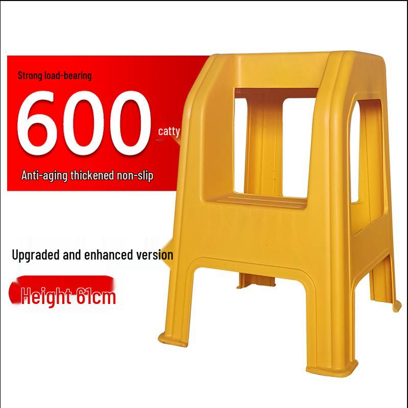 Two-Step Car Wash & Beauty Stool - High/Low Footstool, Thick Plastic, Multi-Purpose Ladder for Home