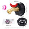 IBC Tote Adapter IBC Tote Fittings Solid Brass Water Shut-Off Valve Faucet with Garden Hose Quick Connectors Set