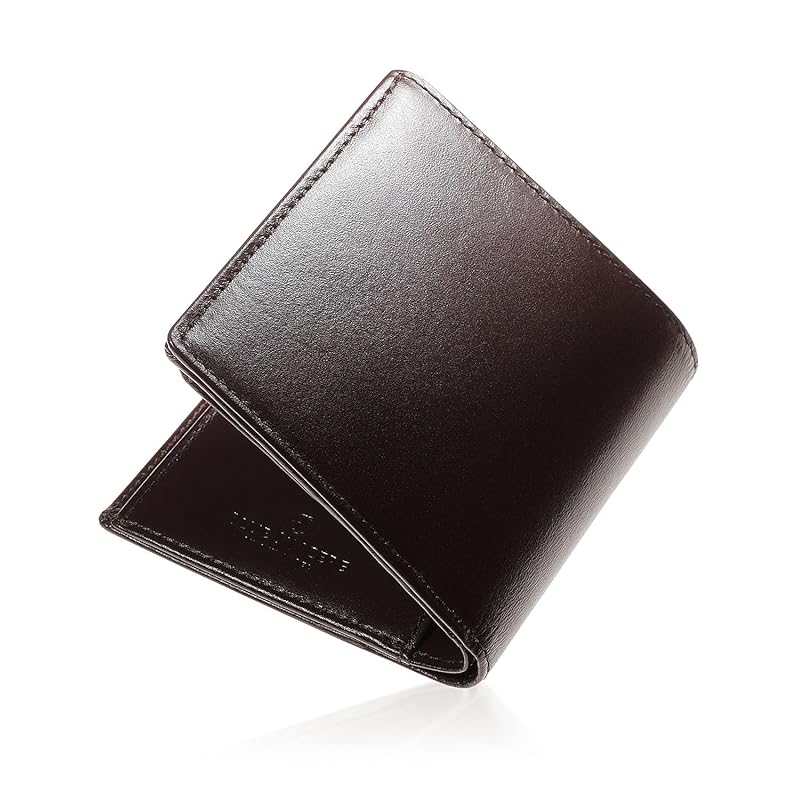 

[BLUE SINCERE] wallet men s bifold wallet genuine leather italian leather wallet small compact slim Thin with gift box / IHW1 (dark brown)