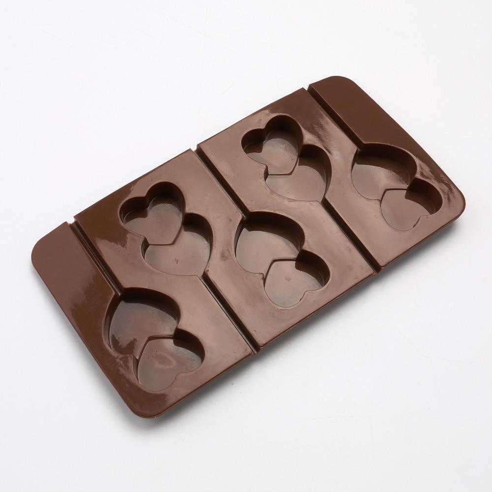 Non-Stick Silicone Lollipop Mold Heart Shaped Cake Mold Heat Resistant Fondant Biscuit Chocolate Baking Tray DIY Decorating Tool