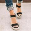 Trendige Europäische & Amerikanische Keilabsatz Espadrille Sandalen für Damen 2021