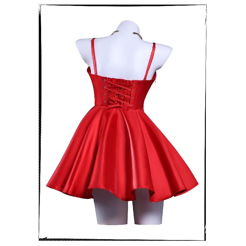 New PANTY & STOCKING with GARTERBELT Cosplay Costume Panty Anarchy Red Camisole Dress