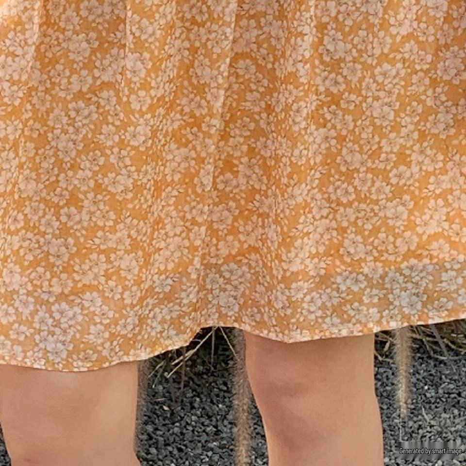 2026 Spring Floral Print Lemon Green Tea High Waist Mesh Skirt - Women's Versatile Slimming Short Skirt