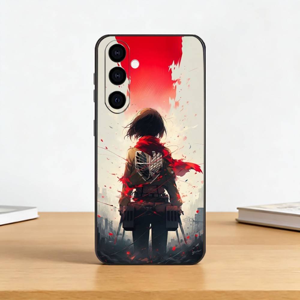 A-Attack on T-Titan Mikasa Phone Case For Samsung Galaxy A73,A72,A71,A70,A53,A52,A51,Others Soft Black Cover