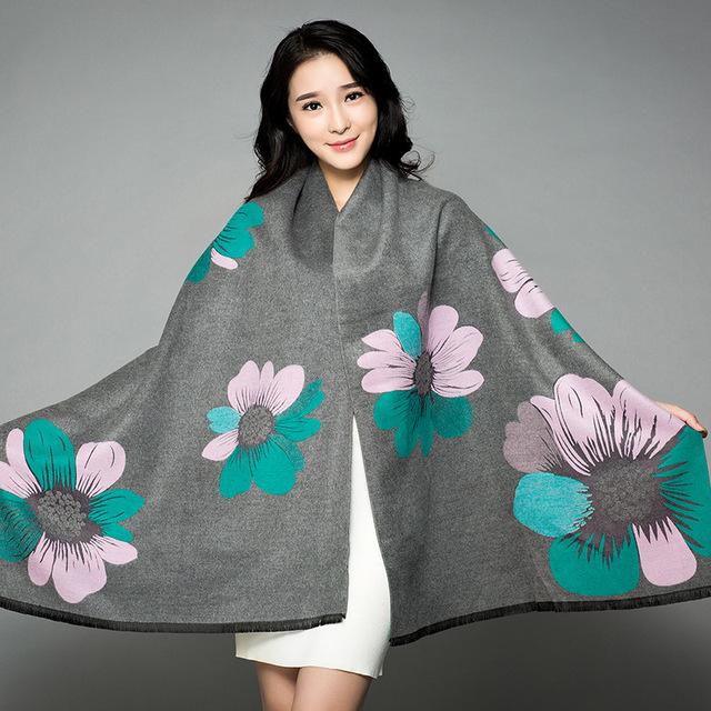 New Arrival Women'S Scarl Thickening Warm Pashmina Cashmere Scarf Female Autumn Winter Soft Scarf Shawl Multipurpose Blanket