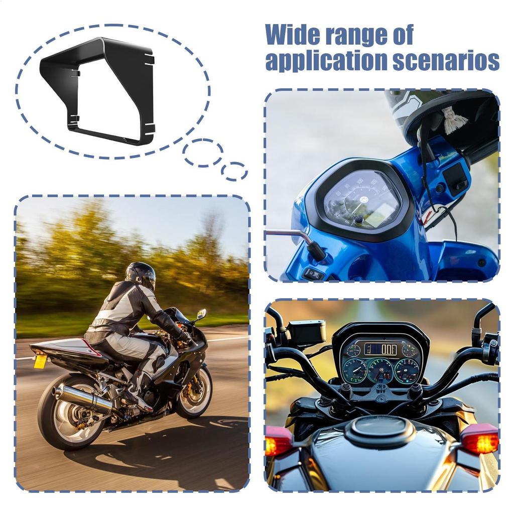 For ZONTES 368G 2024 Motorcycle Instrument Panel Cover Navigation Screen Protector Navigation Screen Visor Anti-Glare For Driver