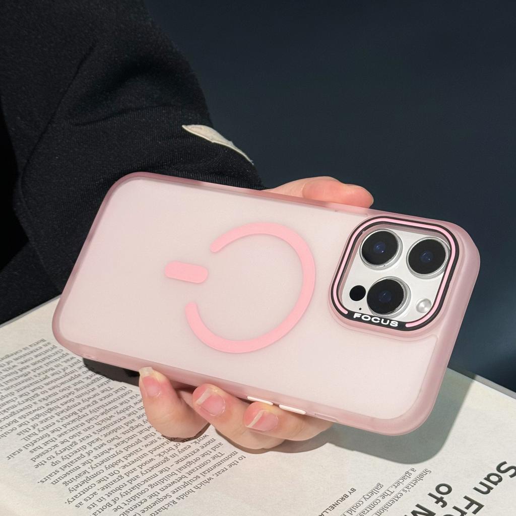 Suitable for Apple 16 Matte Skin-friendly Phone Case, IPhone15Promax Anti-drop Jelly C-shaped Magnetic Case