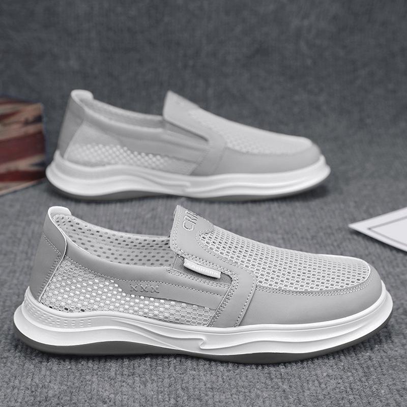 

Дышащая большая сетка полые мужские туфли летние повседневные сетчатые туфли мужские туфли-лоферы мужские рабочие туфли 44