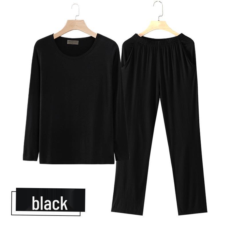 

Women s Plus Size Modal Long Sleeve Pajama Set - Versatile Spring/Autumn Wear, Loose Fit for Home or Outdoors Large