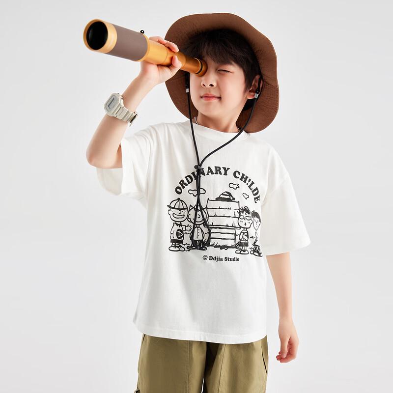 Boys' Summer Cartoon Print Cool Cotton T-Shirt