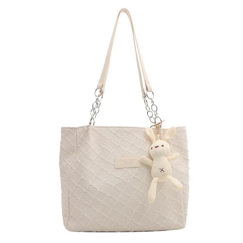 Large Capacity Spring Fashion Simple Single-shoulder Underarm Bag New Simple Solid Color Fashionable Large Capacity Tote Bag