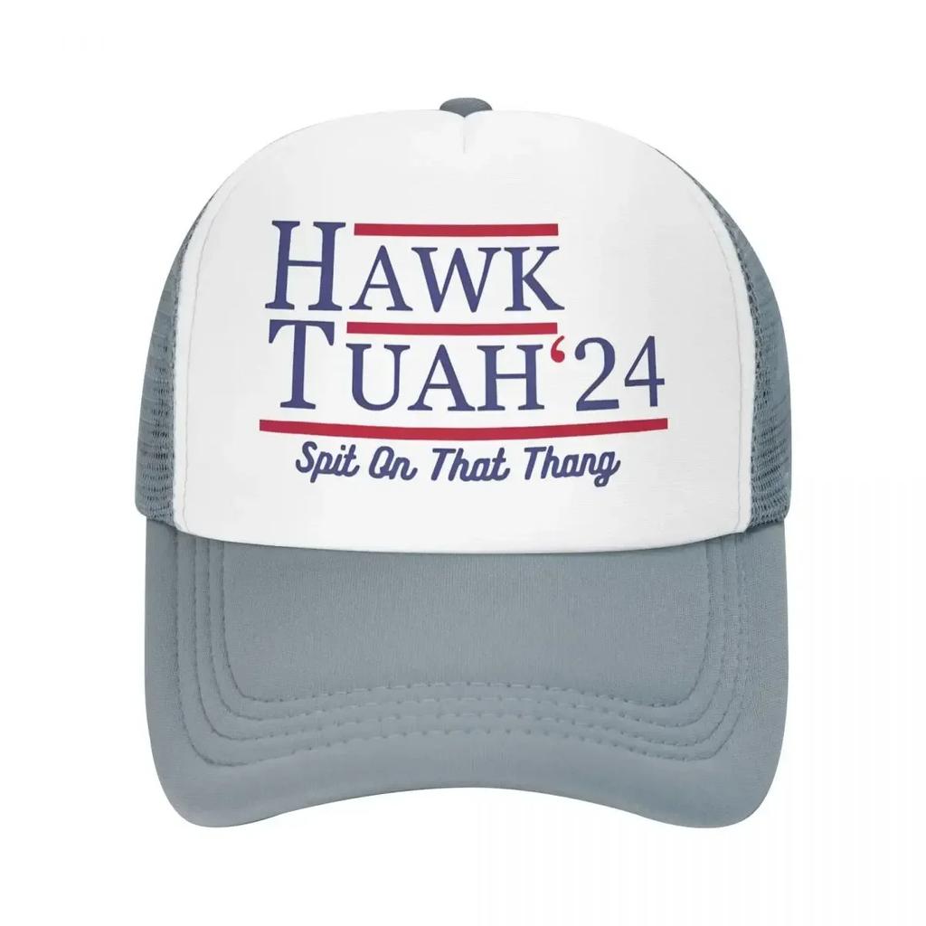 Hawk Tuah Spit On That Thang Trucker Cap Adult Outdoor Funny Hat Sun Hat Racing Cap Breathable Mesh Baseball Cap Summer