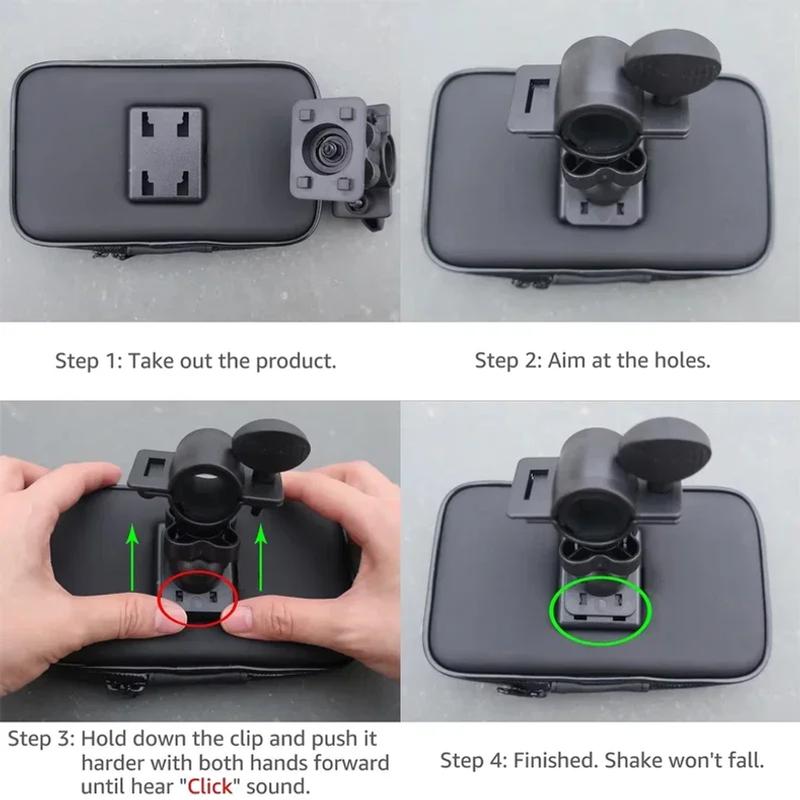 Waterproof Bicycle Phone Holder Motorcycle Bike Handlebar Phone Case Bag for iPhone 16 Pro Max 15 Samsung Bike Phone Stand Mount