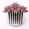 Women Fashion Flower Hairpins Hairclips Hair Fork Hair Combs Clip Diamond Flower Hair Comb