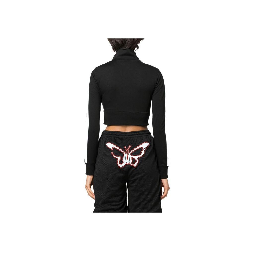 Puma Logo Embroidered Cropped Jacket Women Jackets Black 536628-01