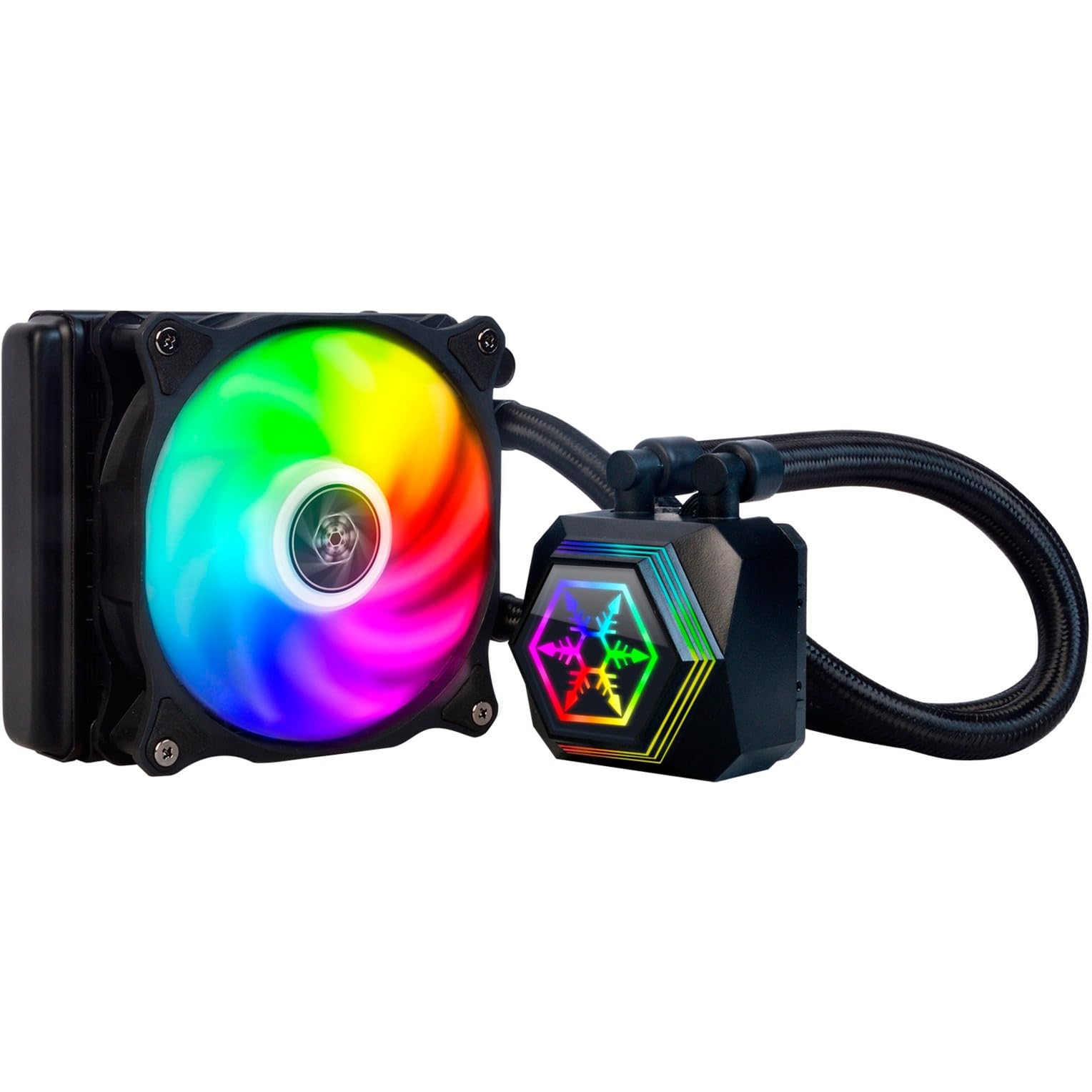 

SilverStone LGA1700 AM4 120mm Premium Liquid Cooler with ARGB Lighting PF120-ARGB All-in-One SST-PF120-ARGB-V2