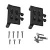 2PCS RC Servo Mount Aluminum Alloy Servo Fixed Bracket RC Steering Gear Bracket for Axial SCX24 1 24 RC Car Black