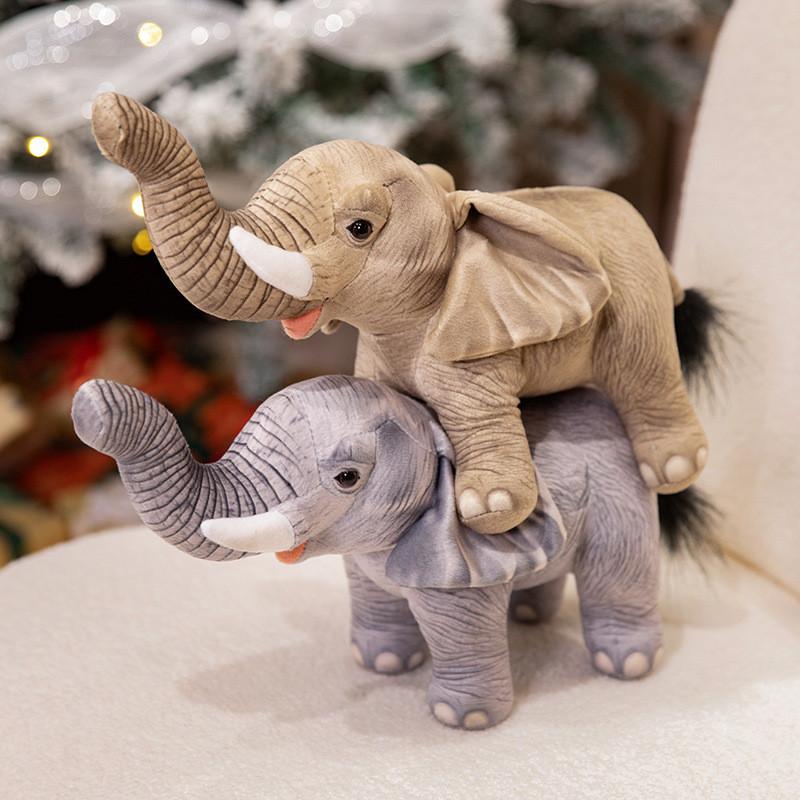 Soft Elephant Cartoon Animal Toy Plush Cushion Ornament For Kids Decor Bedroom