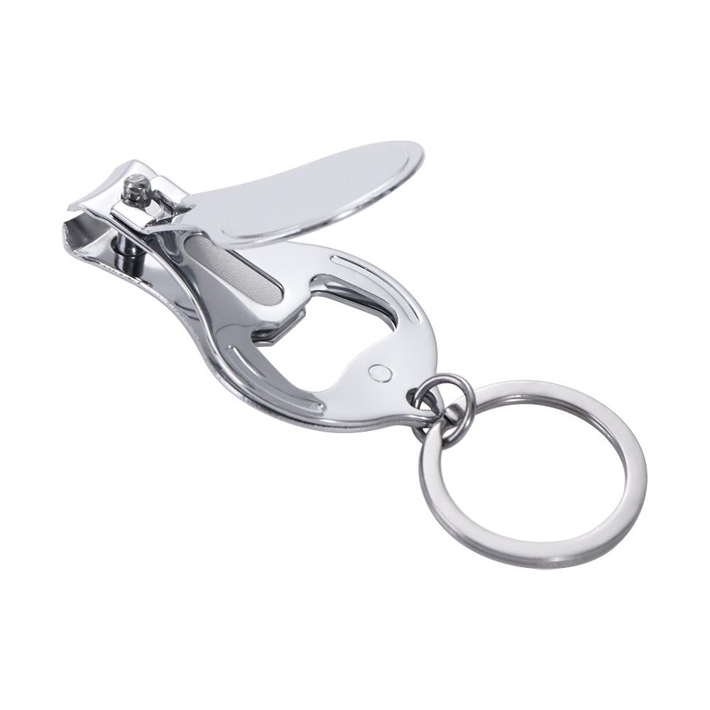Multifunctional Nail Clippers Keychain Toenail Pedicure Nail Cutter Bottle Opener Best Gift