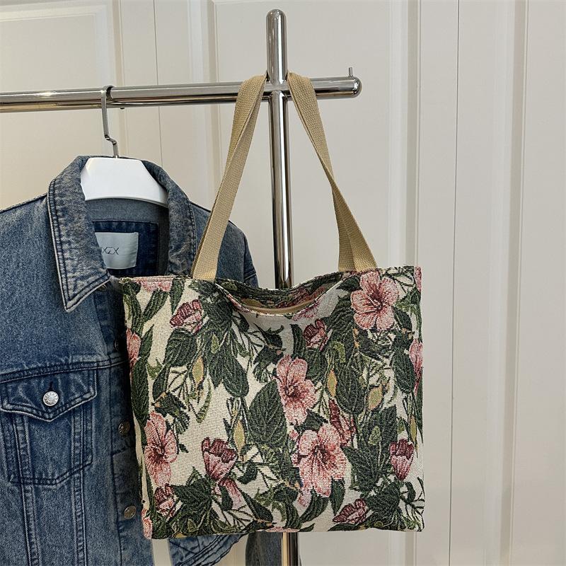 Popular Large-capacity Niche Shoulder Bag Women's 2025 New Ins Cloth Bag Tote Bag Class Handbag Commuter Bag