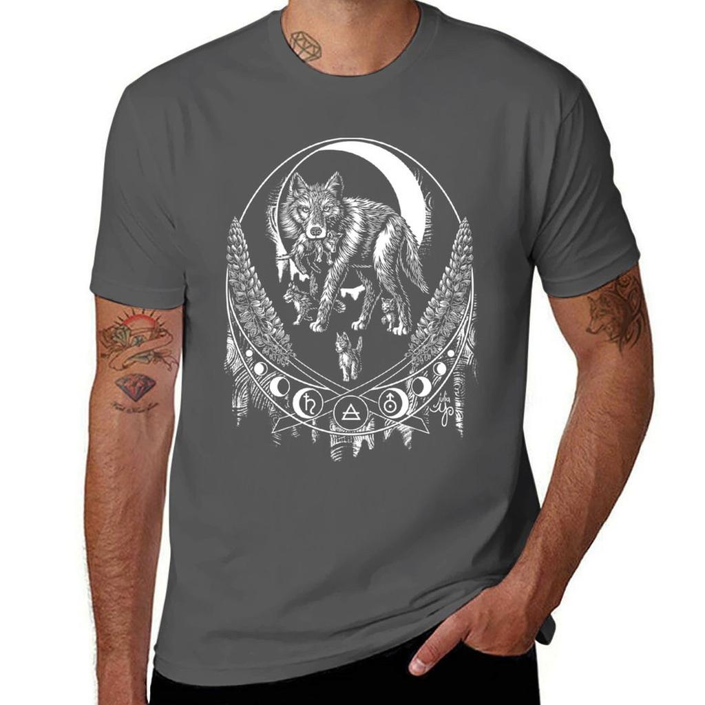 Zodiac Wolves And Lupines Tshirt Plus Size Loose Short Sleeve Top