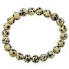 Certified Dalmatian Jasper Bracelet for Women Men with Healing Crystal and Reiki Stone - Beautiful Gemstone Beaded Bracelet for Balance, Harmony