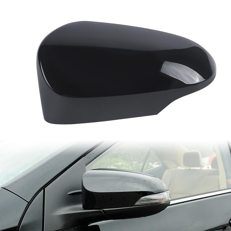 Auto Side View Mirror Cover Cap For Toyota Corolla 2014 2015 - W/ Turn Signal Light US Version Rearview Mirror Housing Glossy Black Left
